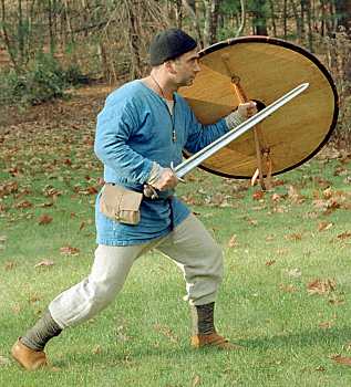 Viking shield stance